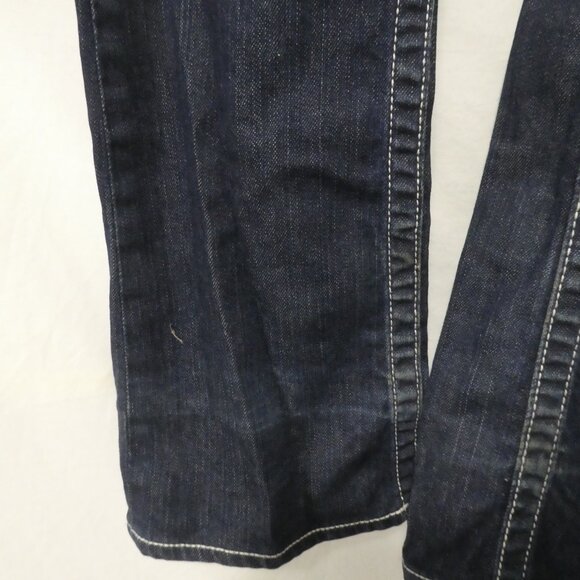 TRUE RELIGION BRAND JEANS | size 26 | Classic Dark Blue Straight Leg Denim Jeans - Picture 8 of 16